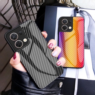 เคสโทรศัพท์มือถือกระจกนิรภัย แบบแข็ง กันกระแทก สําหรับ OPPO Reno 8 8z 8Pro 7 Lite 7Z 7Pro 6 6Z 5G 4G