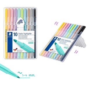 ชุดปากกาเน้นข้อความ สีพาสเทล ชุด 10 สี ไตรพลัส 362 STAEDTLER