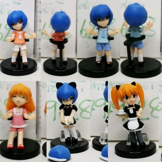 (แท้/มือสองไม่มีกล่อง) Bandai Toricolle DX Evangelion 2,3 Movable Rei Asuka Figure , Maid Rei and Asuka