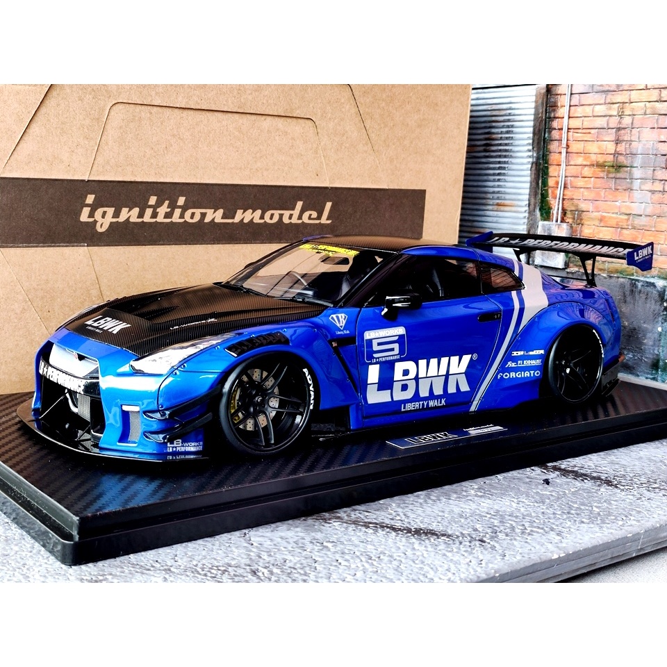 โมเดลรถR35 Nissan GTR r35 ignition model lb work Liberty walk LBWK ขนาด สเกล scale 1:18 1/18 ราคา โม