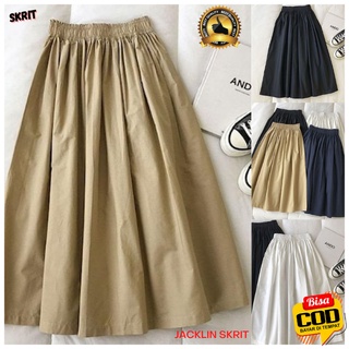 Jacklyn SKIRT กระโปรงยาว ผ้าฝ้าย ผ้าลินิน ลําลอง สําหรับผู้หญิง