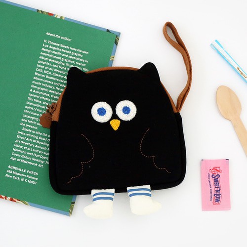 [พร้อมส่ง+ของแท้] Brunch Brother Flying Owl Pouch กระเป๋าใส่ของรูปนกฮูก Romane