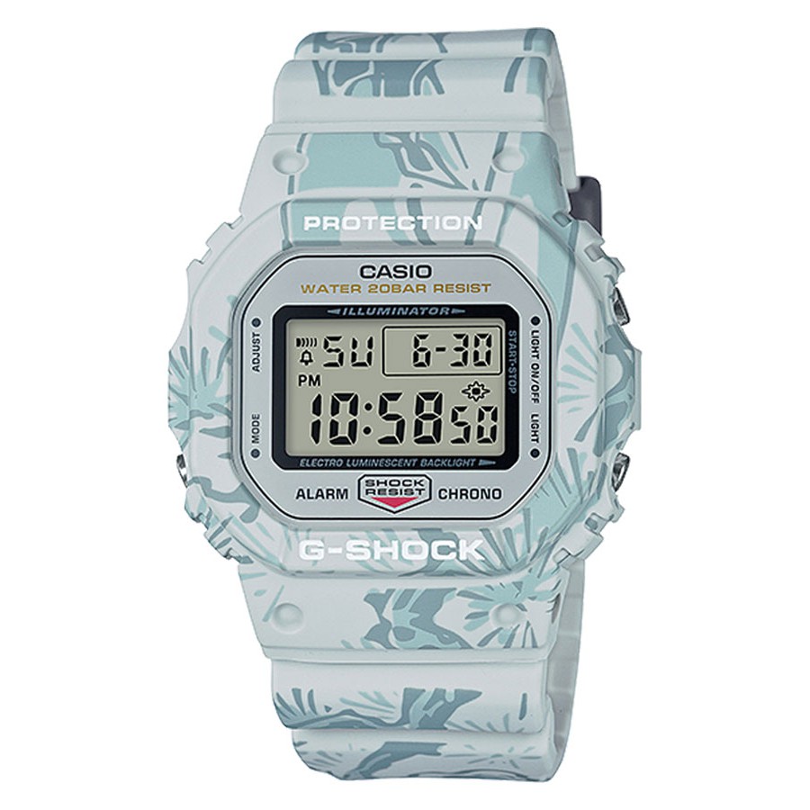 Casio G-Shock นาฬิกาข้อมือผู้ชาย สายเรซิ่น รุ่น DW-5600SLG,DW-5600SLG-7 - HOTEI SHICHI FUKU JIN LIMITED EDITION - สีเทา