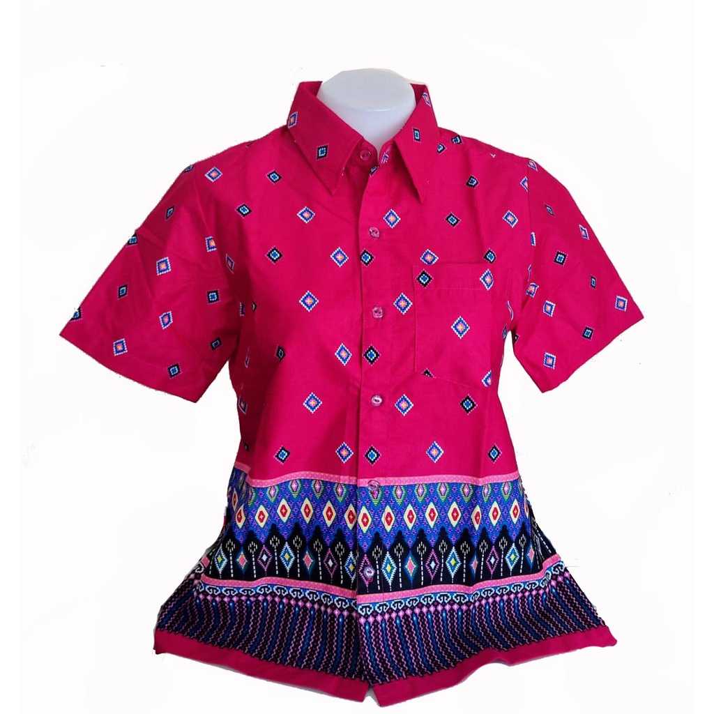 เสื้อเชิ้ตบาติกลายไทย ใส่ทำงาน
