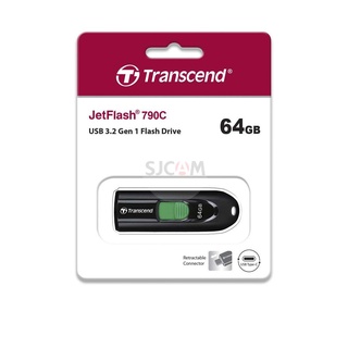 Transcend USB 3.2 Gen 1 flash drive 64GB : USB Type-C รับประกัน 5 ปี -มีใบกำกับภาษี-TS64GJF790C