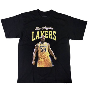 เสื้อยืดอินเทรนด์ผู้ชายอินเทรนด์ผู้หญิงเสื้อยืด shaquille oneal la laker basketballS-3XL