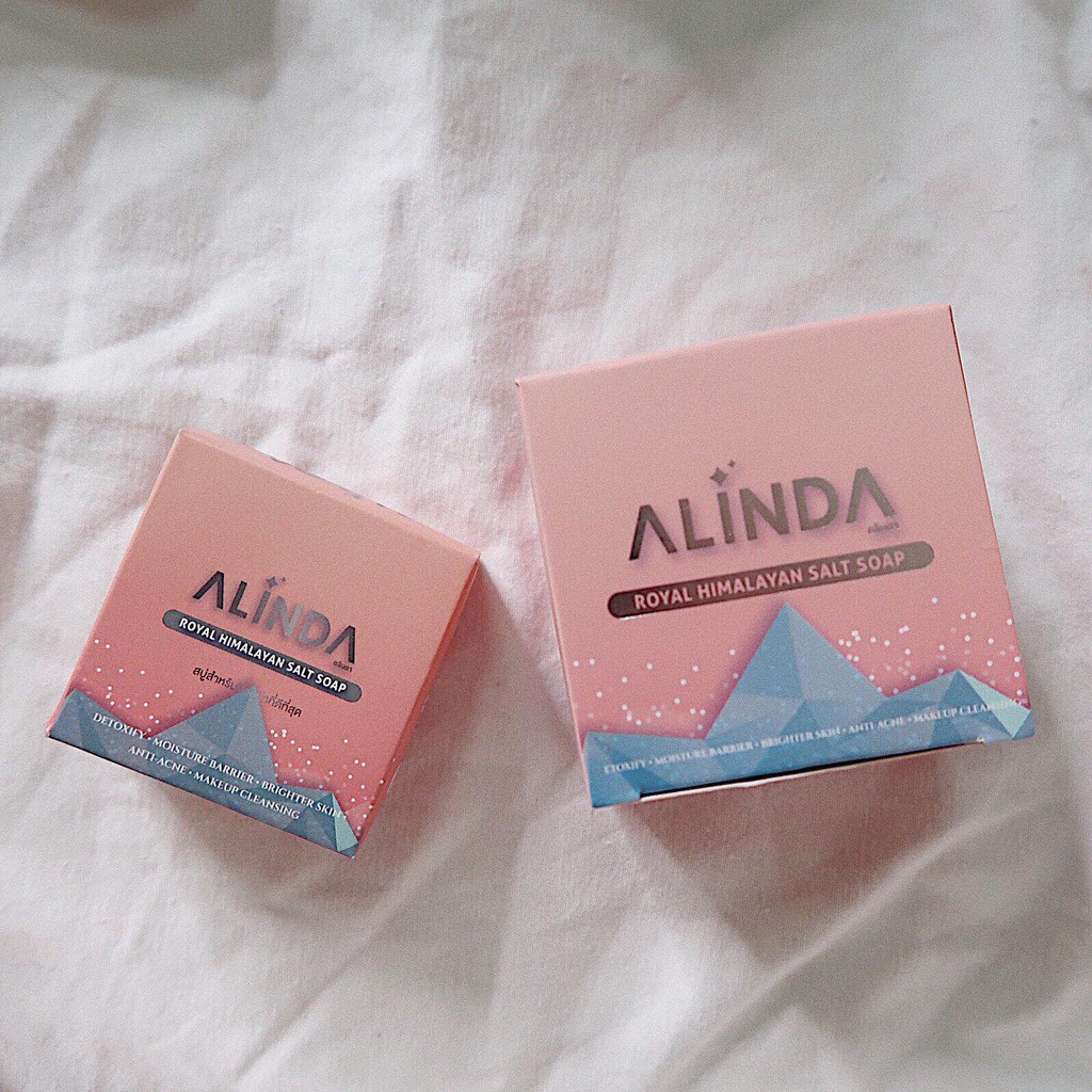 สบู่ล้างหน้า Alinda Facial Soap สูตร Royal Himalayan Salt 20 กรัม