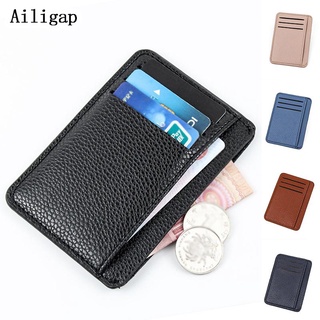 กระเป๋าสตางค์ กระเป๋าใส่บัตรเครดิต แบบบางเฉียบ ขนาดเล็ก เรีย…