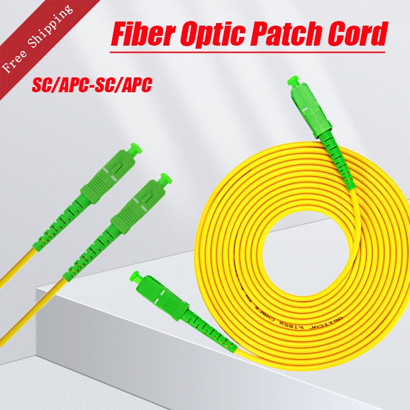 100PCS/Bag SC/APC-SC/APC 3 Meters Simplex Single Mode Fiber Optic Patch Cord Cable 3.0mm FTTH Fiber 