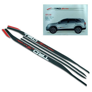 สติ๊กเกอร์ Sticker TRD Sportivo Black ดำ ติดข้างประตู 2 ชิ้น