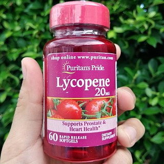 ไลโคปีน Lycopene 20 mg 60 Rapid Release Softgels (Puritans Pride®) ช่วยบำรุงผิวพรรณขาวใสอมชมพู ต้านอนุมูลอิสระ