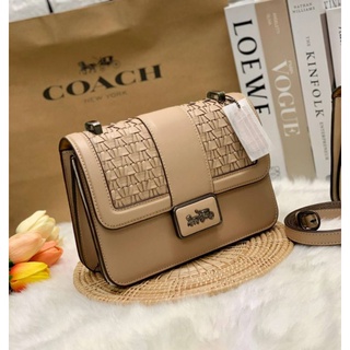 COACH ALIE SHOULDER BAG WITH WEAVING((C2277))