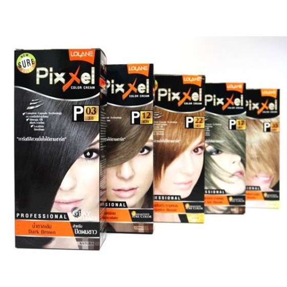 ครีมย้อมผม โลแลน พิกเซล lolane pixxel Color cream ยาย้อมผม 50มล. ครบทุกสี สีผม สวย สีย้อมผม ปิดหงอก 
