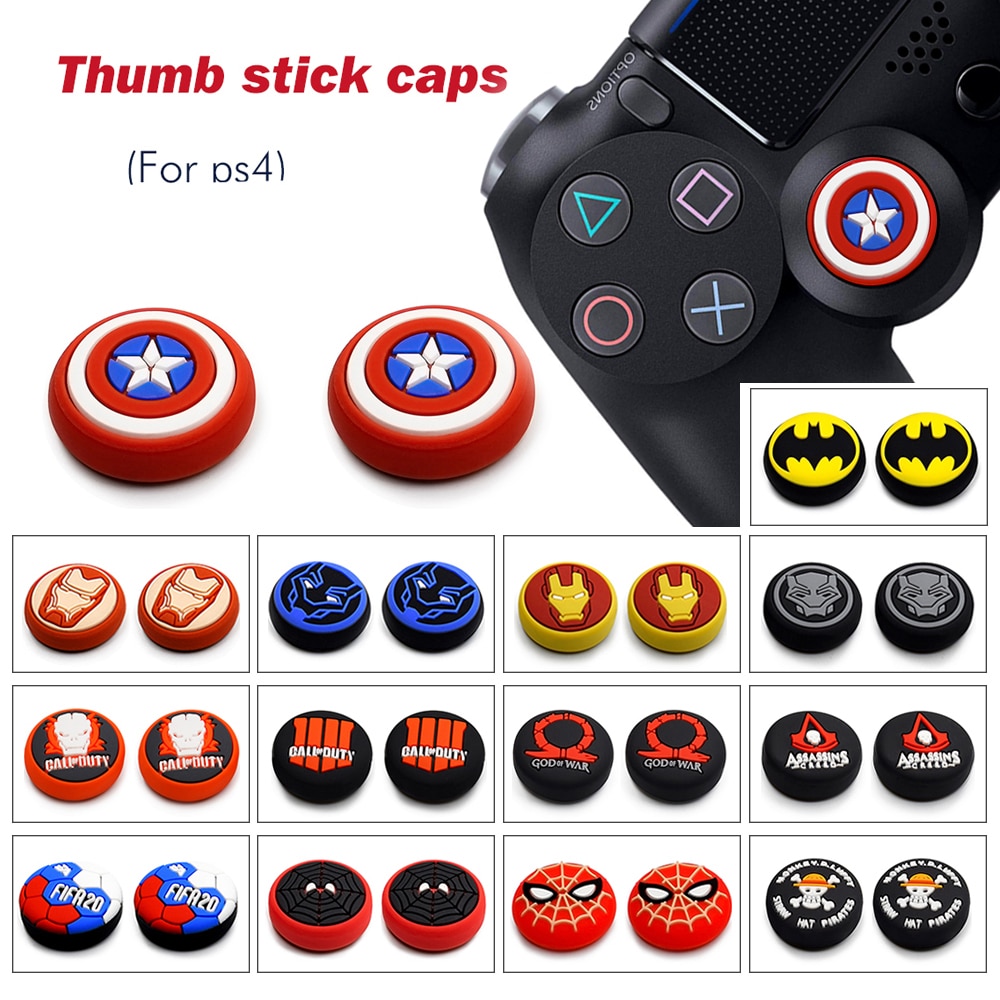 2pcs PS4 /PS5 Thumb Grip Caps Playstation4 Controller จอยสติ๊กหมวกยางซิลิโคนส่วนบุคคล Thumb Caps