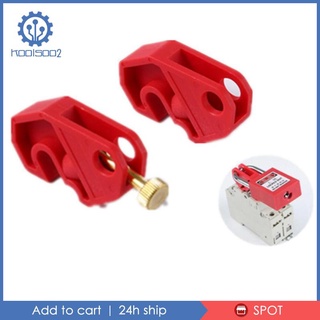 Universal 10mm Electrical Circuit Breaker Lockout Red with Twisted Screw