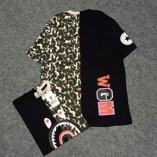 เสื้อยืด พิมพ์ลาย Bape Shark Wgm Combi Camo สําหรับผู้ชาย