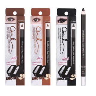 MeiLinda Quick Eyeliner Super Water Proof Duo Set แบบ มีกบ หรือไม่มีกบ