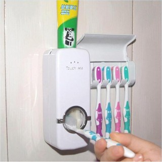 เครื่องกดยาสีฟันศูนย์ยากาศ Toothpaste Dispenser พร้อมที่แขวนยาสีฟัน นวัฒกรรมยอดฮิตในยุโรปตอนนี้ T0275