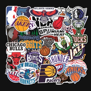 NBA TEAM LOGO sticker สติกเกอร์ ลายโลโก้ทีม NBA  แบบกันน้ำ สำหรับตกแต่ง DIY จำนวน 32 ชิ้น/ชุด