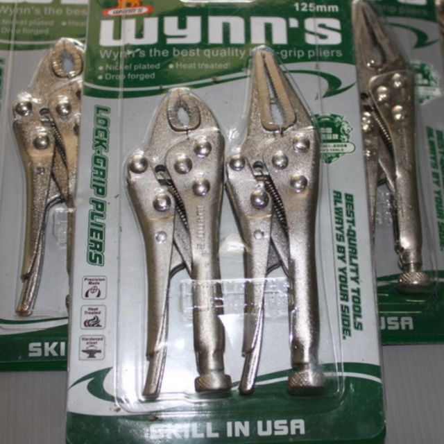 คีมล็อคเล็ก WYNN'S 125 mm ชุด 2 ด้าม ขนาดเล็ก ปากแหลมยาว 5 นิ้ว ,ปากสั้นยาว 4 นิ้ว