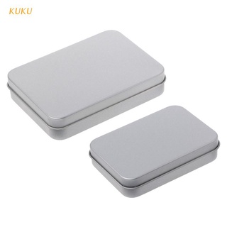 [KUKU] Small Metal Tin Silver Flip Storage Box Case Organizer For Money Coin Candy Key