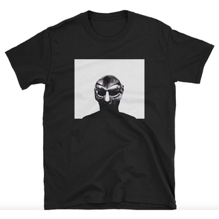 เสื้อยืดผ้าฝ้าย เสื้อยืด แขนสั้น พิมพ์ลาย MF Doom madvillainy สีดํา สไตล์เรโทร คลาสสิก ไม่ซ้ําใคร สําหรับผู้ชาย 582029