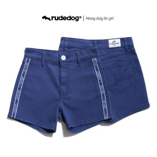 Rudedog กางเกงขาสั้นหญิง สีน้ำเงิน รุ่น Side classic