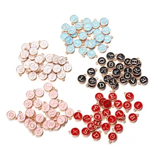 St.kunkka 1-5 ชิ้น จี้ตัวอักษรสีขาว 12 มม. สําหรับทําเครื่องประดับ สร้อยคอ สร้อยข้อมือ DIY