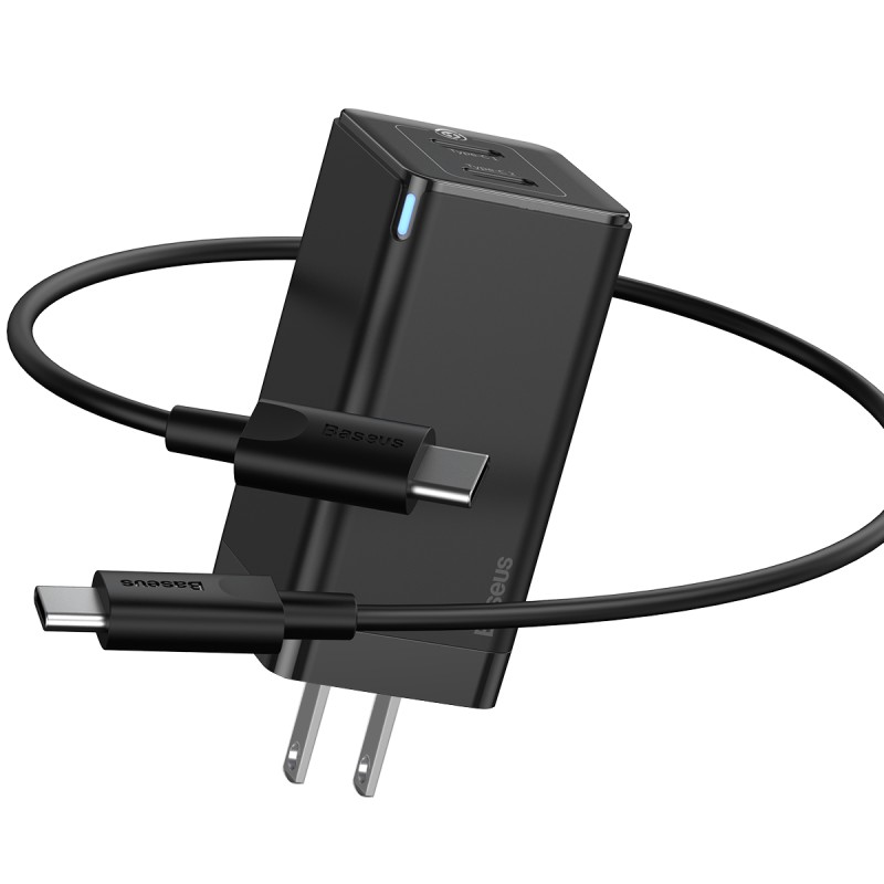 Baseus 45W GaN PD Charger USB C Quick Charge 4.0 3.0 Dual Port สําหรับโทรศัพท์ แท็บเล็ต แล็ปท็อป - G