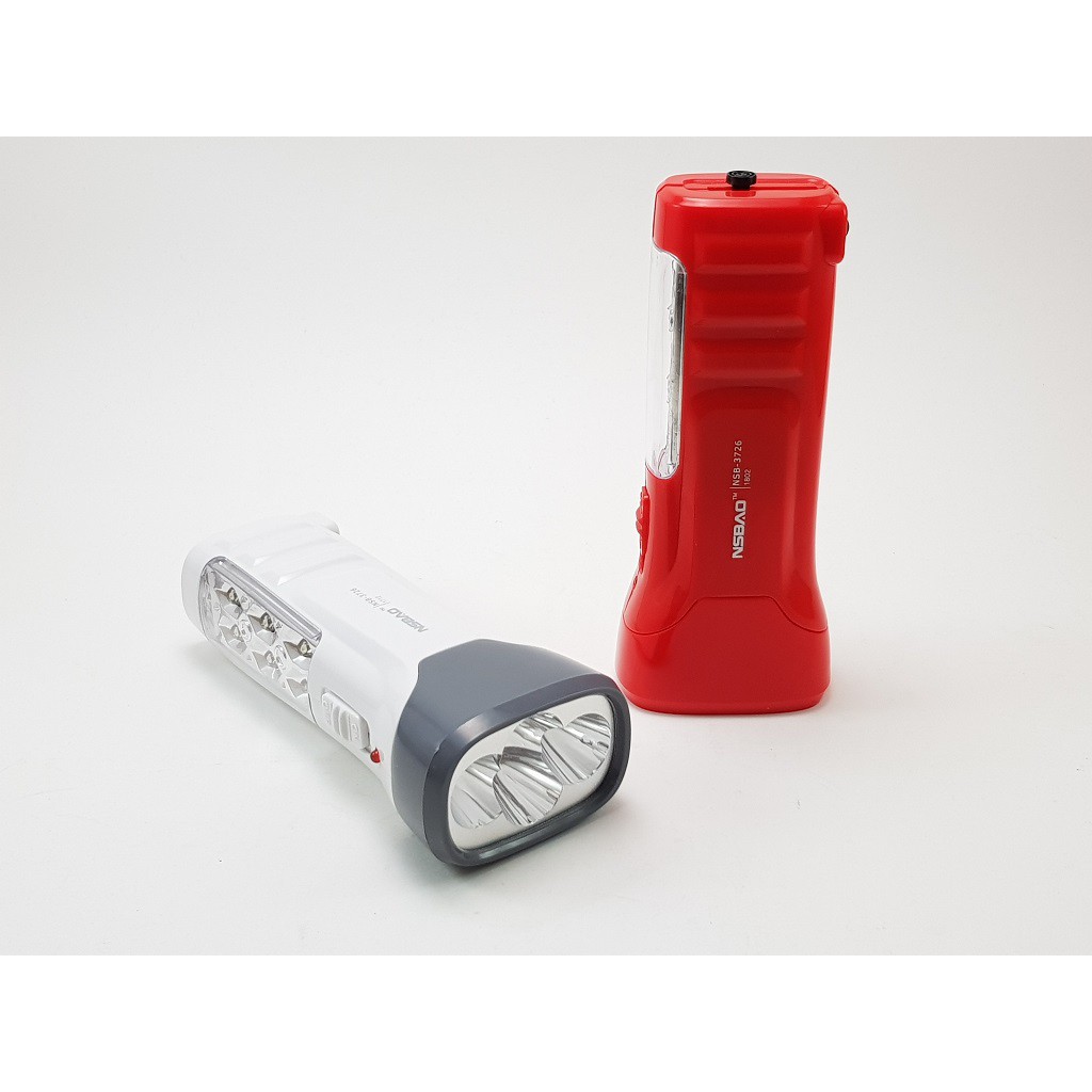 NSBAO ไฟฉาย 4 LED + 6 LED คละสี แบตเตอรี่ เก็บไฟได้ 350 mAH ชาร์จไฟได้ประมาณ 200 ครั้งขึ้นไป
