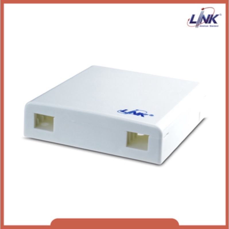 Link (UFH3026) 2 Port mini Housing Outlet w/o adapter (W 85 x H 85 x D25 mm.) ( ใช้กับ UF-0055SM )