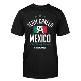 เสื้อเด็กหญิง - แฟชั่นผู้ชายสาเหตุท็อปส์ซูได้รับอนุญาต Canelo Alvarez ทีมธงเสื้อยืดผ้าฝ้ายโกลเด้นบอ