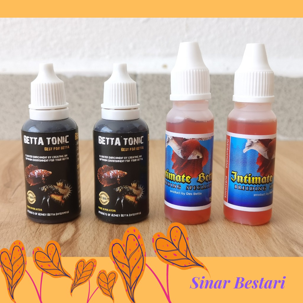 SET Betta Tonic Intimate Betta Grooming Breeding Ubat Groom Breed Ikan Laga Vita Aid