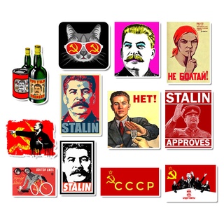 🧡พร้อมส่ง🧡Sticker Russia Stalin รัสเซีย สตาลิน จีน สหภาพโซเวียต สติกเกอร์กันน้ำรูปแบบที่แตกต่างกัน 50ชิ้น