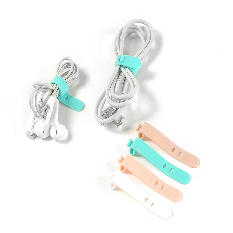 buy 1 get 3!!29 บาท / 4 แผ่น!!!ซิลิกาเจล ผ้าพันแผลที่รัดสายชาร์จ,หูฟัง4pcs