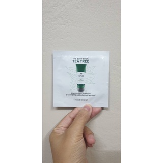 พร้อมส่ง the body shop tea tree 3 in 1 wash scrub mask 5ml