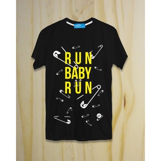 เสื้อยืด Run Baby Run สีดำ/เหลือง แบรนด์ VERz