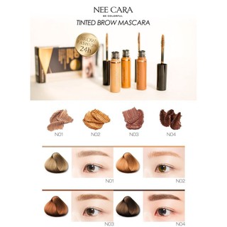 Nee Cara Tinted Brow Mascara N558 มาสคาร่าคิ้ว กันเหงื่อ กันน้ำ**ของแท้ พร้อมส่ง