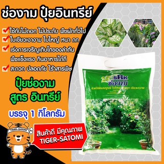 ปุ๋ยสูตรเร่งใบ-ดก-เขียวเงางาม ขนาด 1 กิโลกรัม (Fertilizer)ช่องาม ปุ๋ยอินทรีย์ ปุ๋ย ธาตุอาหารเสริม  ธาตุอาหารพืช