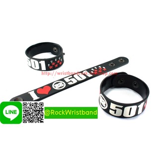 Double S 501 ขายริสแบนด์ ดับเบิลเอส 501 S5155NA Wristband สายรัดข้อมือวงร็อค