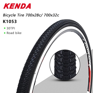 ยางนอกขอบลวดจักรยาน KENDA 700x28c / 700x32c /700x35 /70038c (K1053) ยางลายรีดน้ำเหมาะสำหรับจักรยานเสือหมอบ