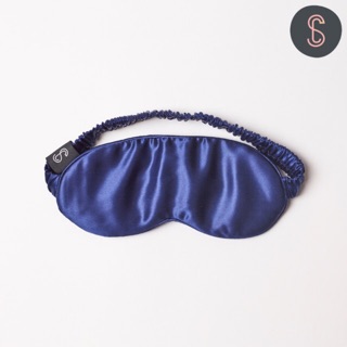 SilkCha Sleep Mask - สี Navy Blue 💙 (mulberry silk)