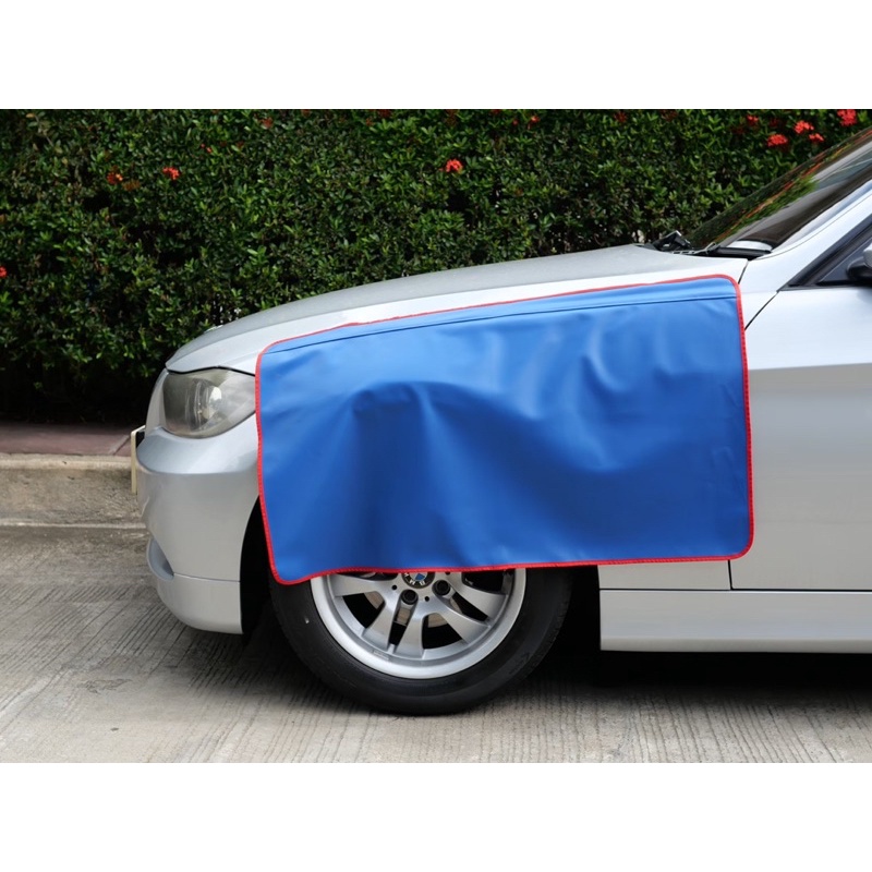 ผ้าคลุมแก้มรถยนต์ ผ้าคลุมกันเปื้อนซ่อมรถยนต์ ส่งจากไทย วัสดุ PVC  หนา 0.6-0.7 mm. - รูปที่ 2