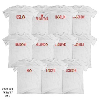 MONEY HEIST ชื่อเสื้อยืดเสื้อ Unisex ผู้หญิงผู้ชาย yL4