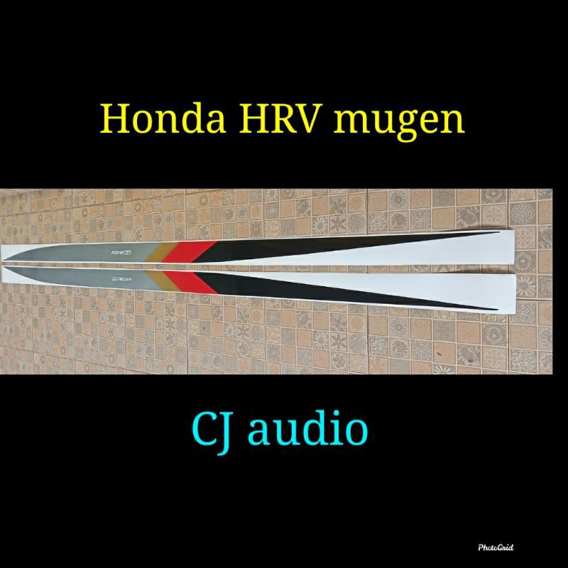 สติกเกอร์ติดด้านข้างรถยนต์ สําหรับ Honda HRV Mugen