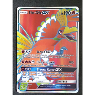 Ho-Oh GX Card 131/147 โฮวโอ Pokemon Card Gold Flash Light (Glossy) ภาษาอังกฤษ