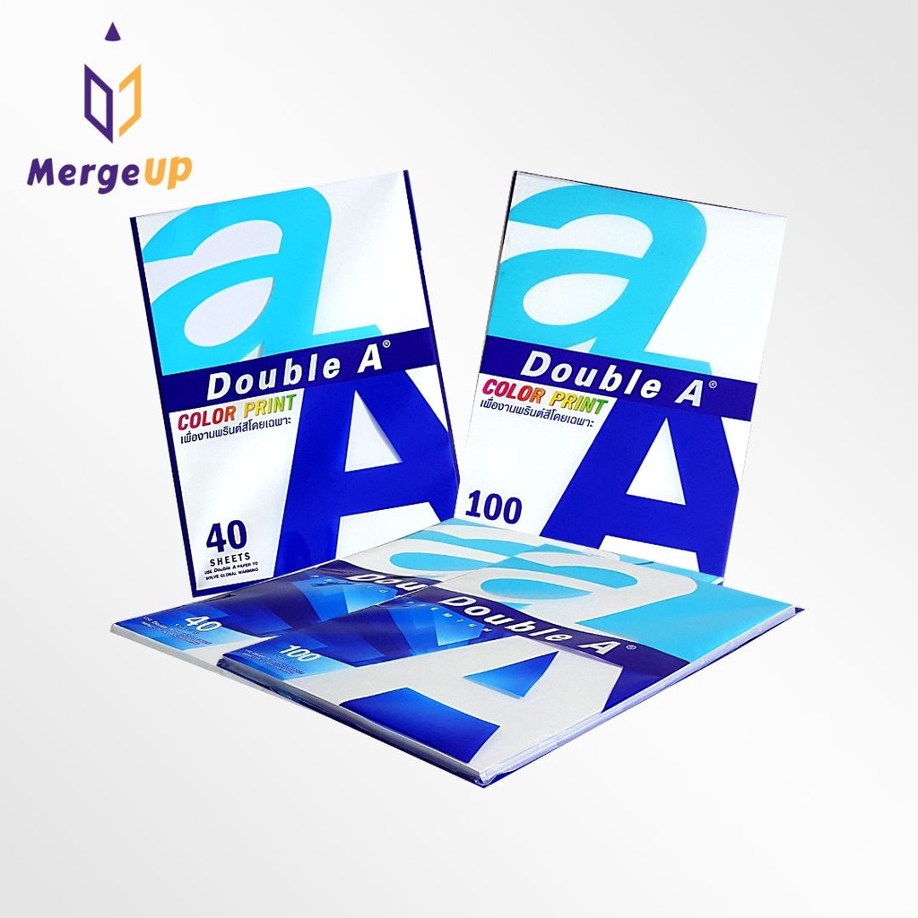 กระดาษ ดับเบิ้ลเอ Double A A4 80 แกรม / 90 แกรม Color Print / Premium กระดาษปริ้นสี กระดาษถ่ายเอกสาร