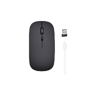 มีโค้ดลดแรงเมาส์ Wireless Mouse เสียงเงียบ (มีแบตในตัว) ไม่ใส่ถ่าน Ergonomic 2.4G (เลือกสี)