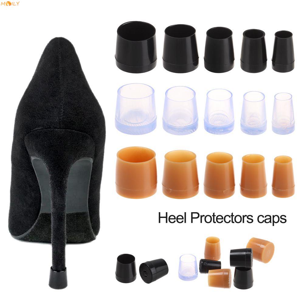 Moily 1 คู่ Silencer Heel Protector รองเท้าส้นสูงป้องกันการลื่นไถลอุปกรณ์รองเท้ากันกระแทก