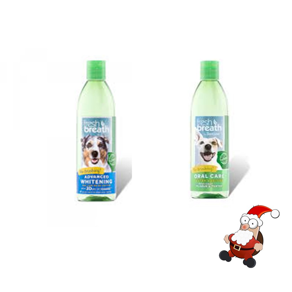 Tropiclean Fresh Breath Water Additive ขจัดคราบหินปูน กลิ่นปาก ป้องกันฟันผุ ฟันขาว ปากหอม สุนัข-แมว USA 464 ml (ขวดใหญ่)